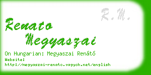 renato megyaszai business card