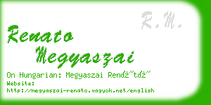 renato megyaszai business card